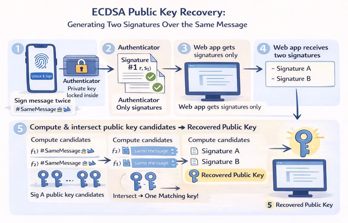 ECDSA Public Key Recovery